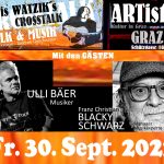 Chris Watzik Crosstalk - Künstlergespraech und Musik mit Ulli Bäer und Blackie Schwarz