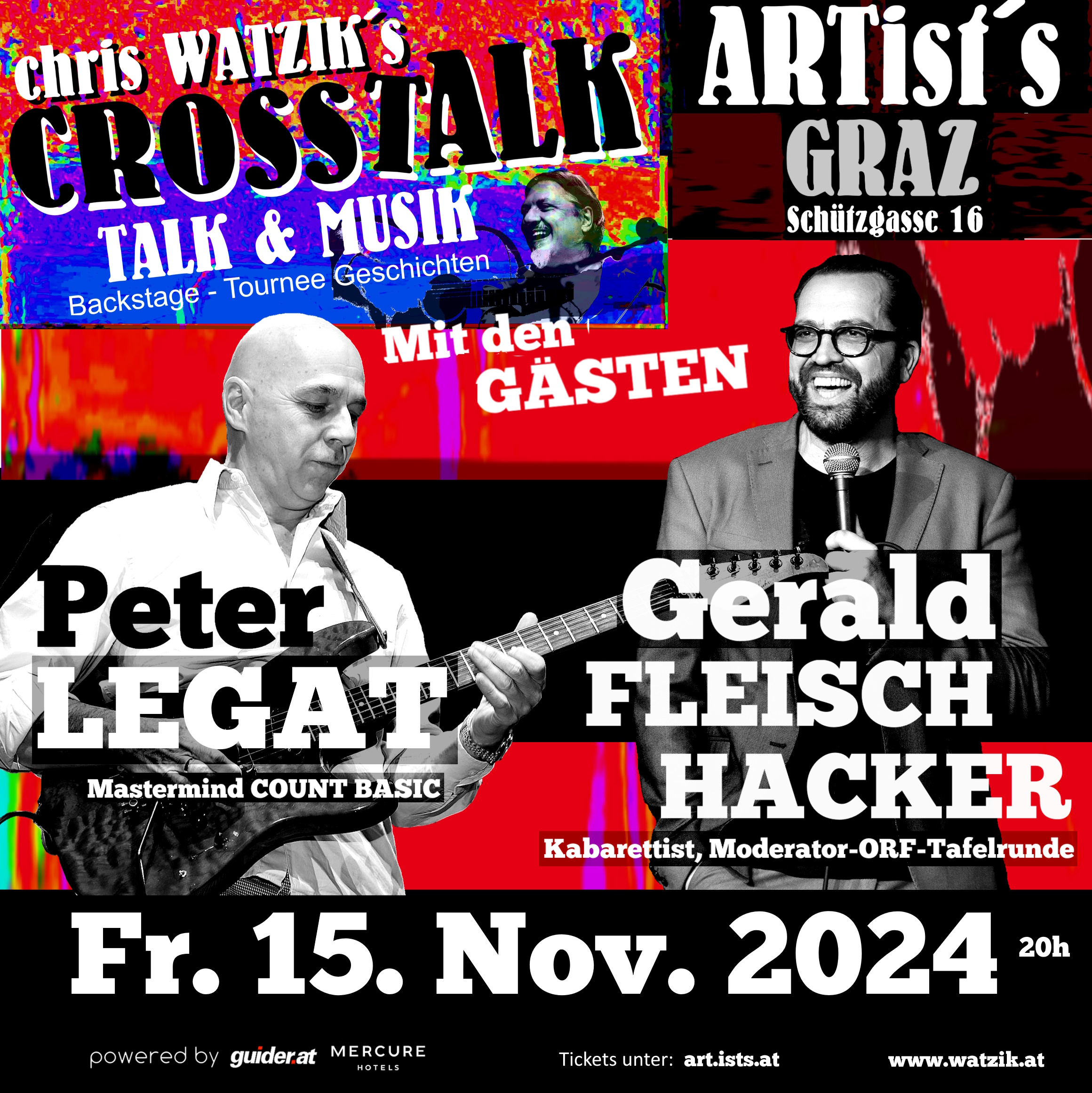 Crosstalk: Chris Watzik mit Peter Legat und Gerald Fleischhacker